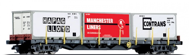 Flat car loaded with containers<br /><a href='images/pictures/Tillig/217519_c.jpg' target='_blank'>Full size image</a>